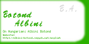 botond albini business card